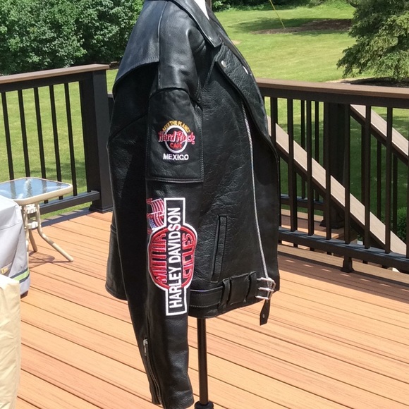 Men’s Harley Davidson Motorcycle Black Leather s48 - Picture 2 of 8